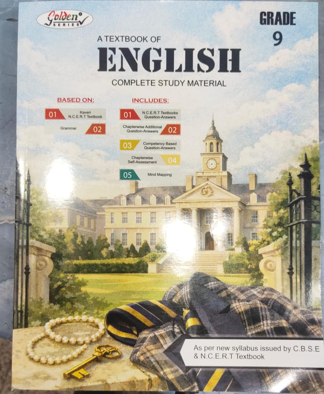 Golden English Study Material Based on New NCERT Textbook Kaveri for Class-9 | For 2027 CBSE Exams (R1 and R2) | Summary | Reading | Writing | Grammar| Sample Papers | Objective Type Question Bank