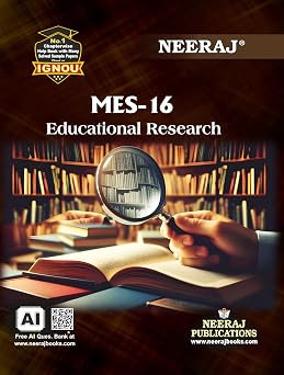 NEERAJ MES-16 Educational Research- English Medium, for MA-