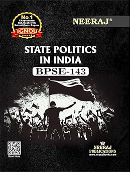 NEERAJ BPSE-143 State Politics In India - English Medium 