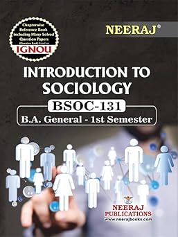 NEERAJ BSOC-131 Introduction To Sociology- English Medium
