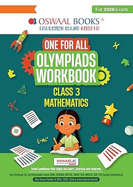 Oswaal One For All Olympiads Workbook Class 3 Maths | Questions for SOF IMO & Other Olympiad Exams 2026 | With Sample Practice Papers & Oswaal