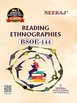 NEERAJ BSOE-144 Reading Ethnographies- English Medium -