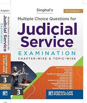 Volume 3 Multiple Choise Questions for Judicial Service Examination Chapter-Wise & Topic-Wise 3rd Edition