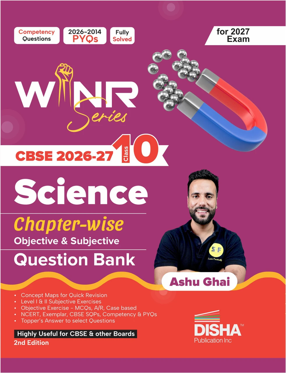 WINR Series CBSE 2026-27 Class 10 Science Chapter-wise Objective & Subjective Question Bank 2nd Edn | One-shot solution for 2027 Exam | NCERT, Exemplar, SQP, Competency & PYQs | Fully Solved