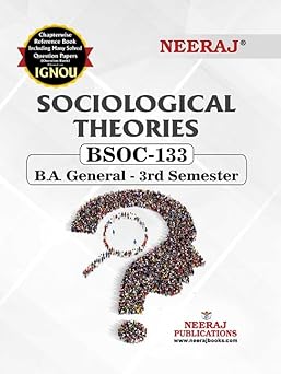 NEERAJ BSOC-133 Sociological Theories - English Medium -