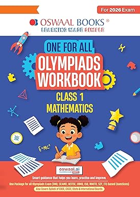 Oswaal One For All Olympiads Workbook Class 1 Maths | Questions for SOF IMO & Other Olympiad Exams 2026 | With Sample Practice Papers & Oswaal