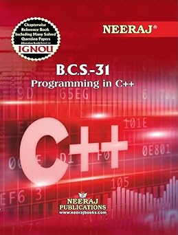 NEERAJ B.C.S.-31 Programming in C++ | English Medium