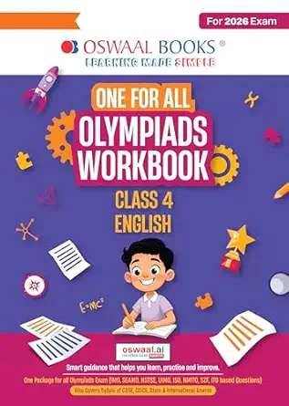 Oswaal One For All Olympiads Workbook Class 4 English | Questions for SOF IEO & Other Olympiad Exams 2026 | With Sample Practice Papers & Oswaal.
