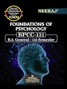 NEERAJ BPCC-131 Foundations Of Psychology | English Medium