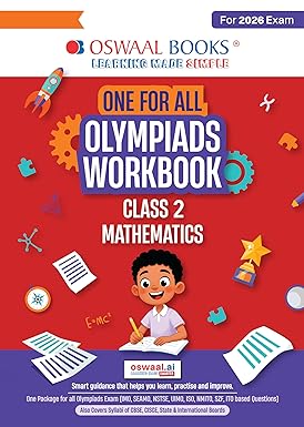 Oswaal One For All Olympiads Workbook Class 2 Maths | Questions for SOF IMO & Other Olympiad Exams 2026 | With Sample Practice Papers & Oswaal.