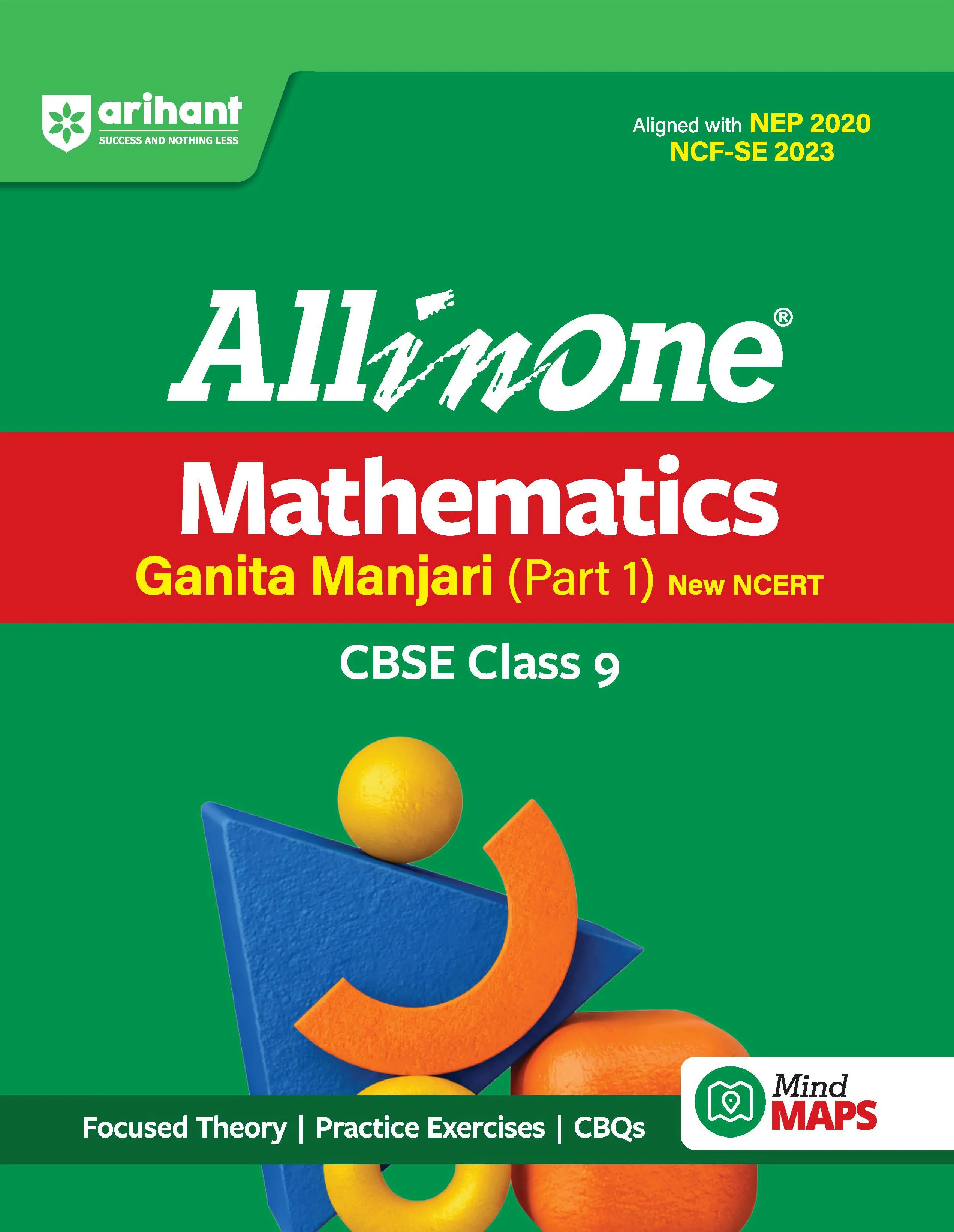 All in One Mathematics (Ganita Manjari) Part-1 Class 9 for CBSE Exam 2026-27 | NCERT Based Complete Theory, Practice Exercises,