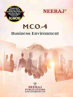 Neeraj Publication MCO 4 ENGLISH Medium (Business Environment)