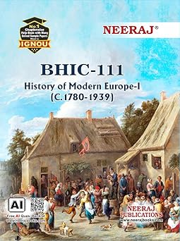 NEERAJ BHIC-111 History of Modern Europe-I C.1780-1939 | English Medium