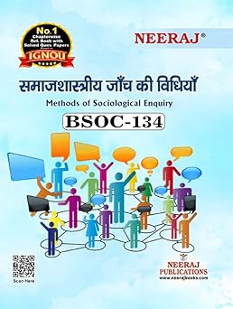 NEERAJ BSOC-134 Methods Of Sociological Enquiry - Hindi Medium