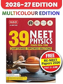 MTG NEET PYQ 39 Years Physics Book For 2026-2027 Exam | Chapterwise Topicwise Solved Question Papers | Free Video Solutions | AI Powered Digital Resource