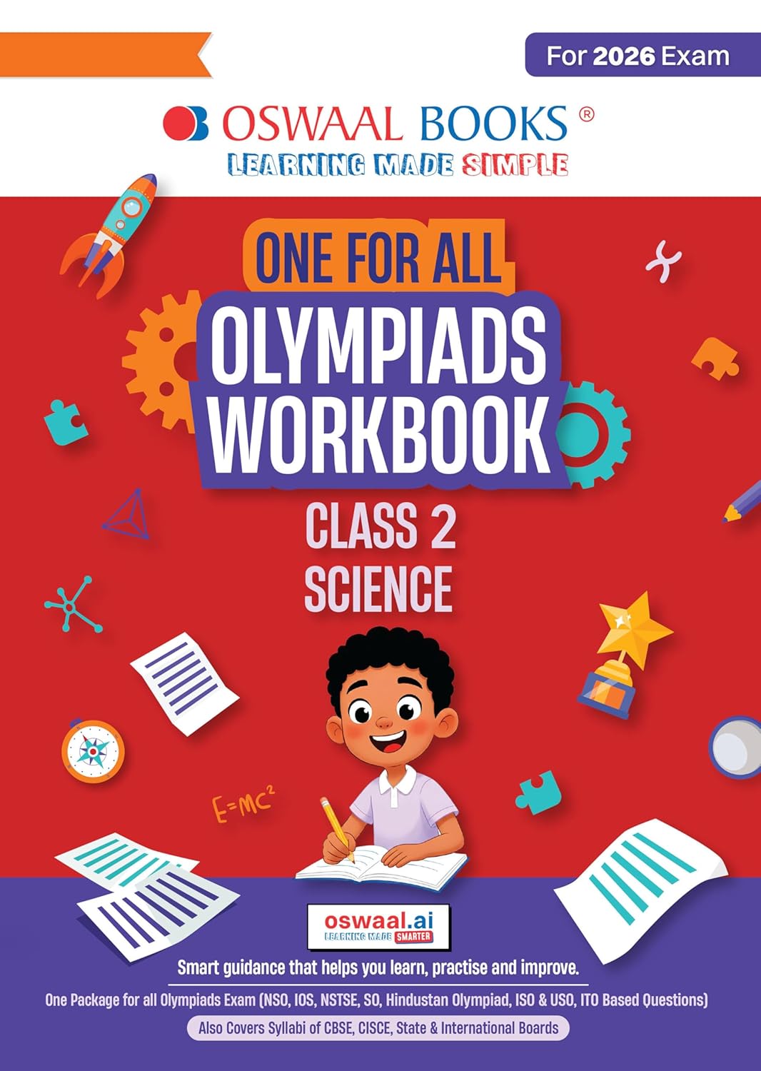 Oswaal One For All Olympiads Workbook Class 2 Science | Questions for SOF NSO & Other Olympiad Exams 2026 | With Sample Practice Papers & Oswaal