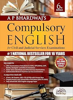 Compulsory English 6th Edition for Civil and Judicial Services Examination | IAS Mains | (English Medium)