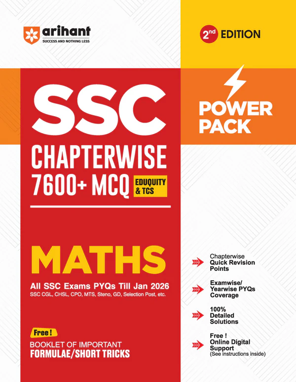 SSC Maths Chapterwise 7600+ MCQs | For CGL, CHSL, CPO, MTS, GD & Steno Exams | Eduquity & TCS Questions Till 2026 | Quick Revision Points + 100% Detailed Solutions