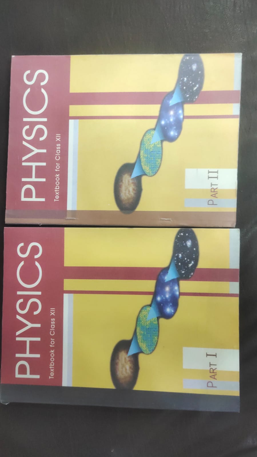 physics part 1 and 2 with binding  15rs each book