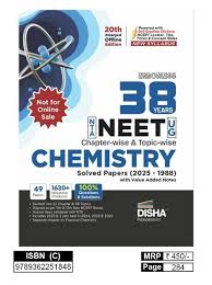 Disha Errorless 38 Years NTA NEET (UG) Chapter-wise & Topic-wise Chemistry PYQ (2025 - 1988) Book 20th Edition | Solved Papers | New NCERT Syllabus | Errorless Chemistry NEET 2026 | Value Added Notes