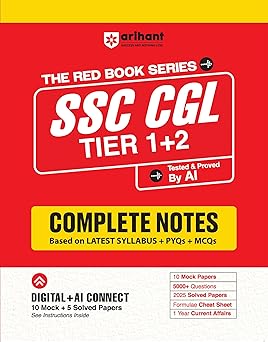  OTHER COMPETITIVE BOOKS Arihant SSC CGL Tier 1 & 2 Complete Notes 2026 | Latest Syllabus, PYQs & MCQs | 5000+ Questions, 10 Mock Tests, 2025 Solved Papers | AI Connect with Current Affairs & Cheat Sheet