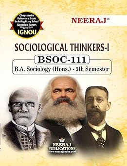 NEERAJ BSOC-111 Sociological Thinkers-I English Medium -