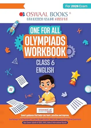 Oswaal One For All Olympiads Workbook Class 6 English | Questions for SOF IEO & Other Olympiad Exams 2026 | With Sample Practice Papers & Oswaal.