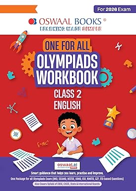 Oswaal One For All Olympiads Workbook Class 2 English | Questions for SOF IEO & Other Olympiad Exams 2026 | With Sample Practice Papers & Oswaal