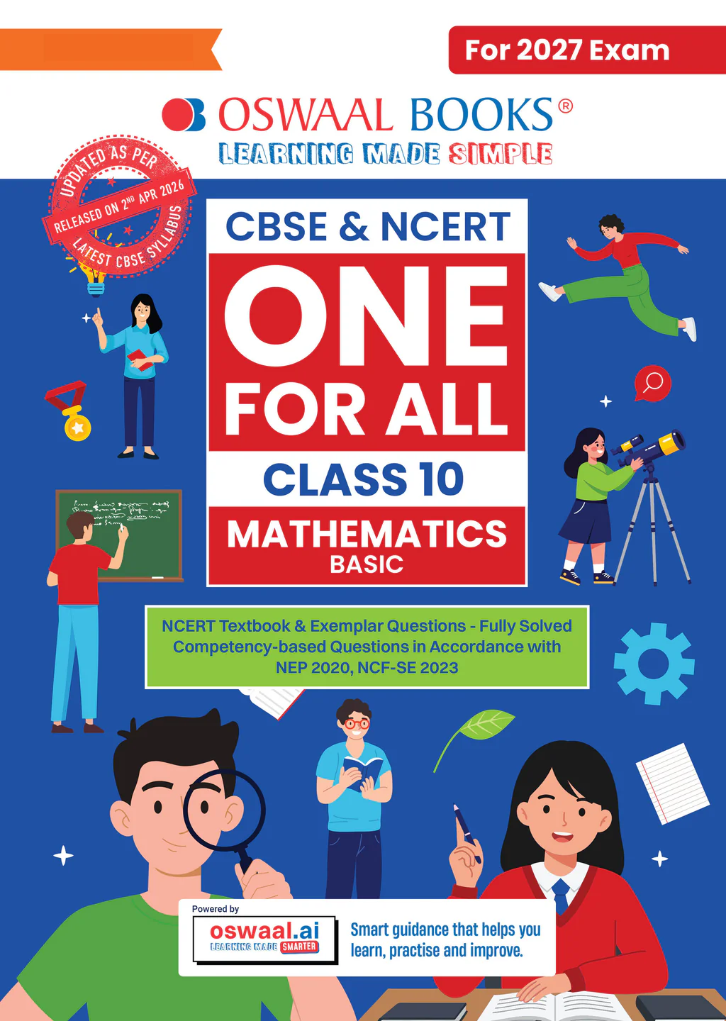 CBSE & NCERT One for All Class 10 | Mathematics Basic | Based on Latest Syllabus (April 2026) |NCERT & Competency-based questions| For 2027 Exam | With Oswaal AI