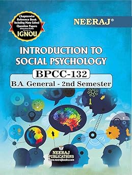NEERAJ BPCC -132 Introduction To Social Psychology- English Medium - by NEERAJ