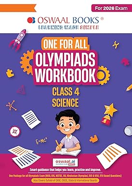 Oswaal One For All Olympiads Workbook Class 4 Science | Questions for SOF NSO & Other Olympiad Exams 2026 | With Sample Practice Papers & Oswaal.