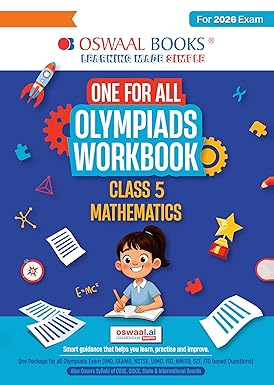 Oswaal One For All Olympiads Workbook Class 5 Maths | Questions for SOF IMO & Other Olympiad Exams 2026 | With Sample Practice Papers & Oswaal.